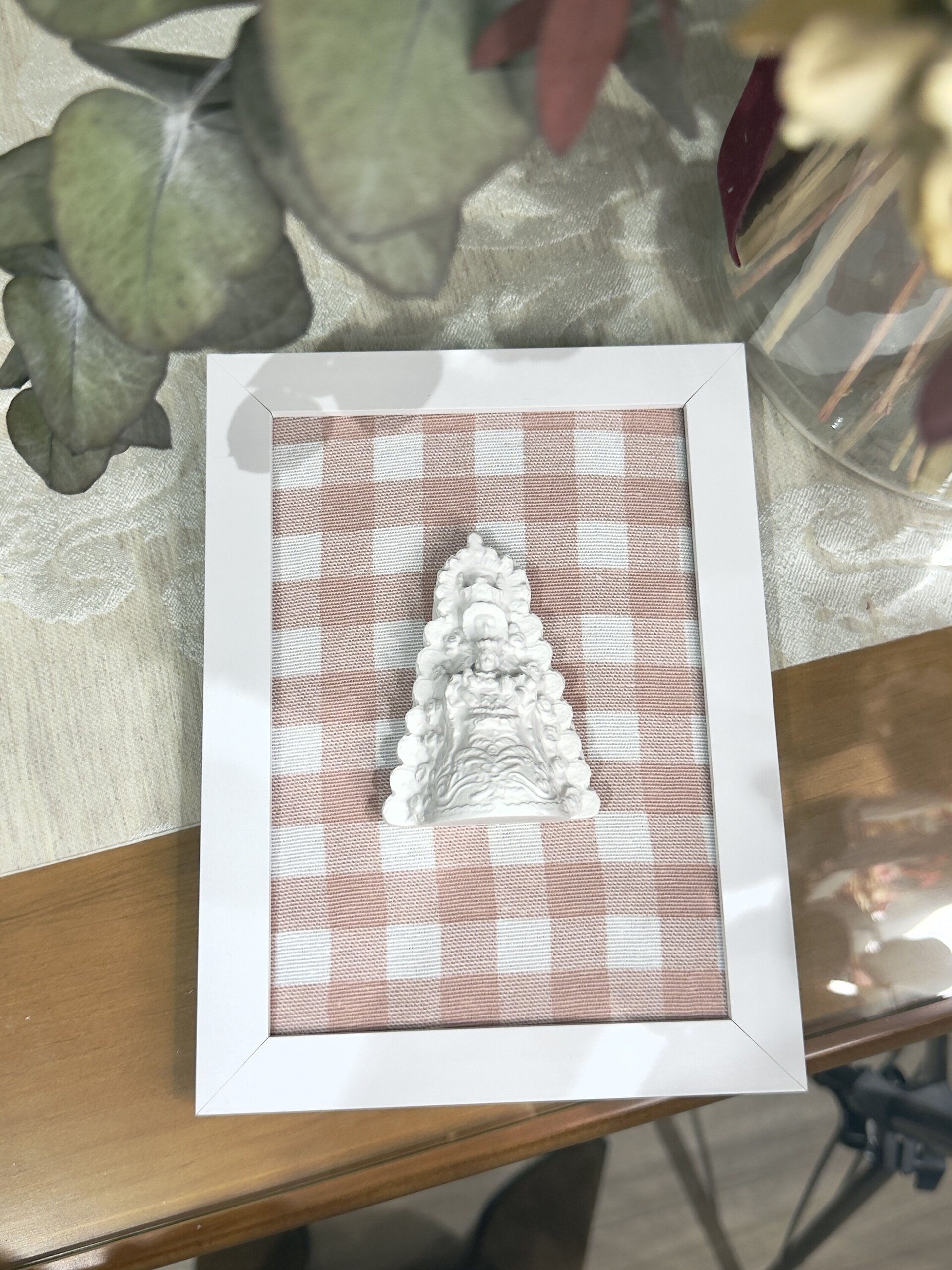 Cuadro Virgen del Rocio cuadros vichy rosas grandes. - 1