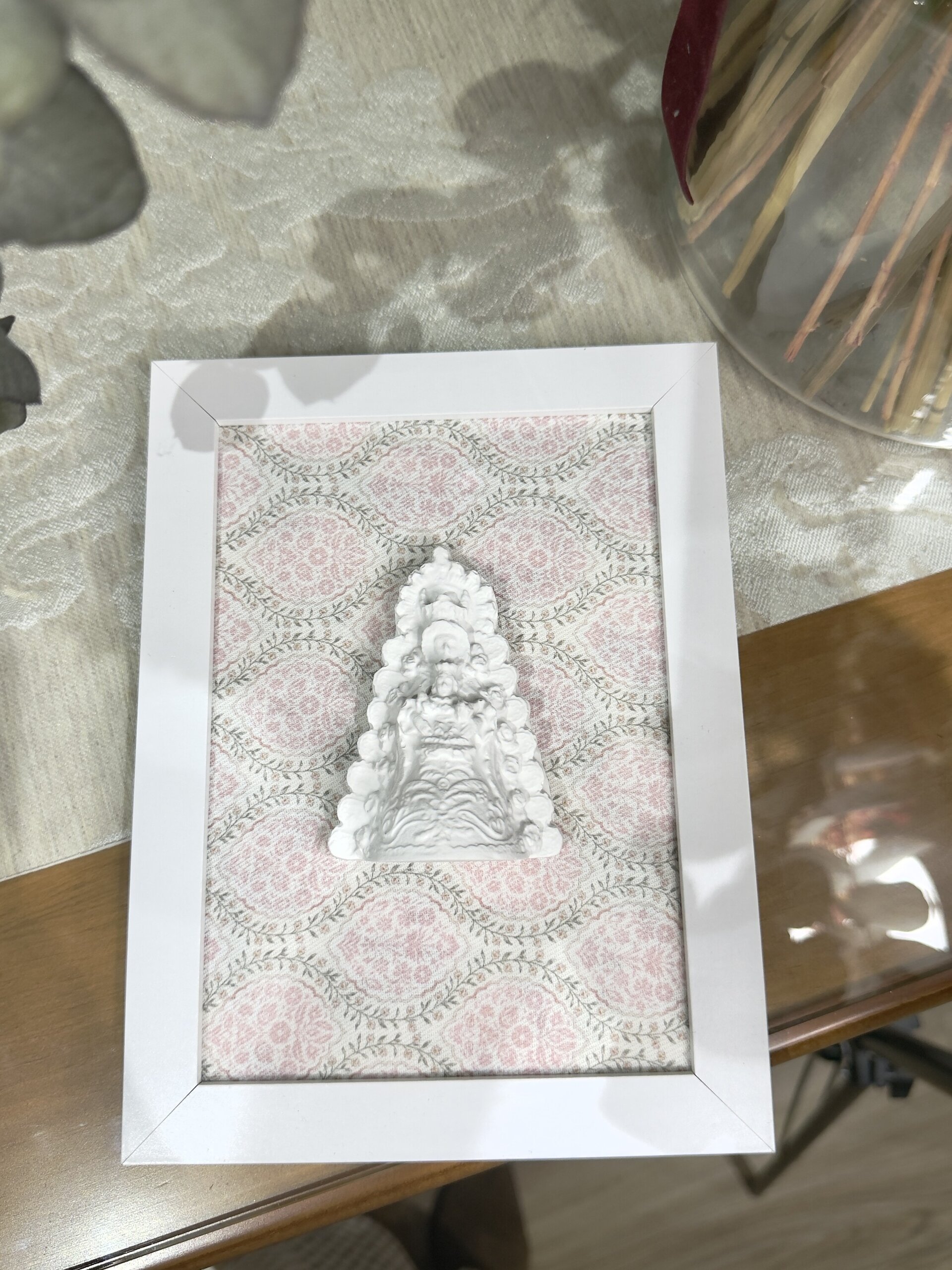 Cuadro Virgen del Rocio efecto rombitos. - 1