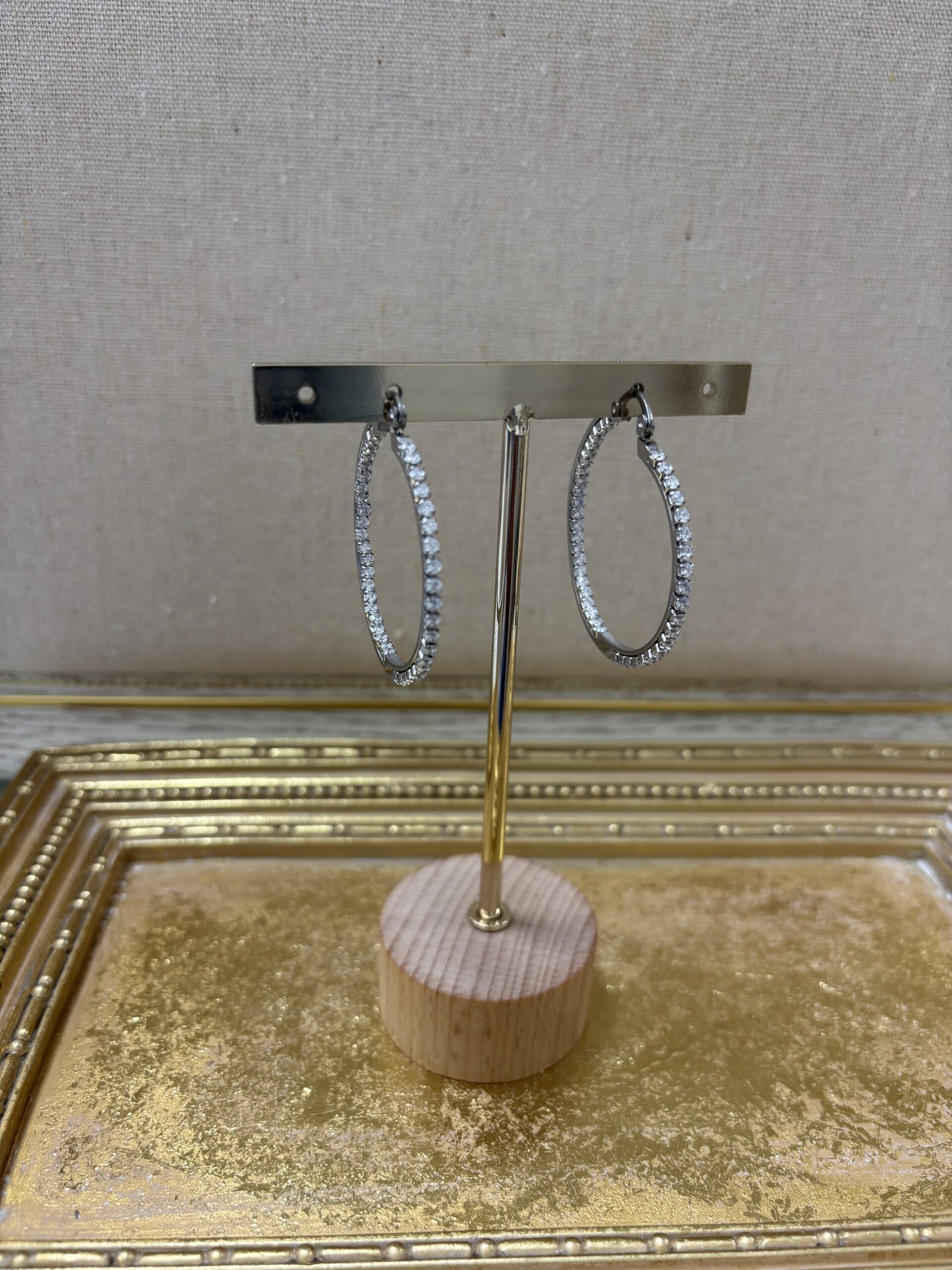 Aritos plata brillo - 1