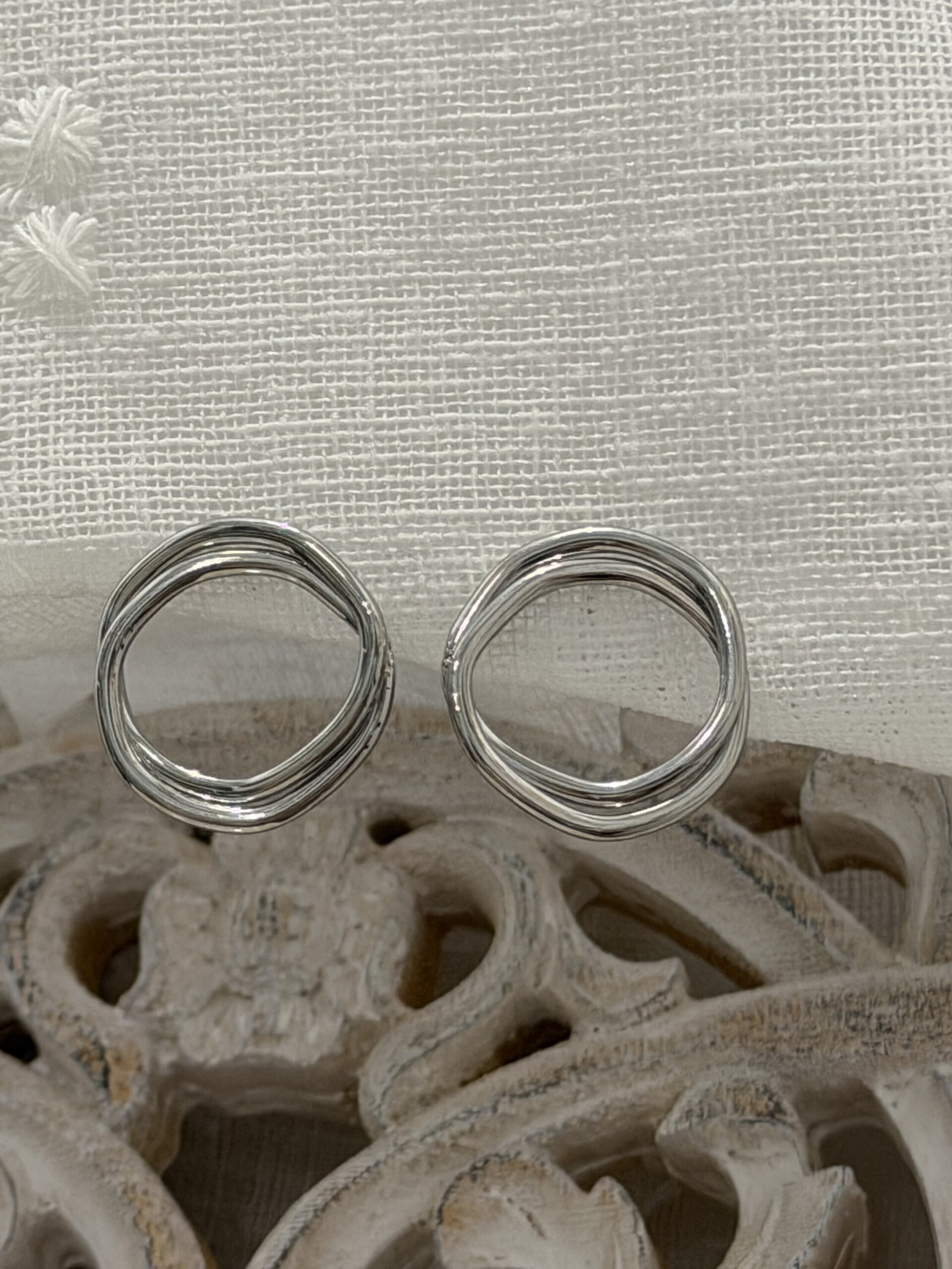 Pendientes medalla plata. - 1