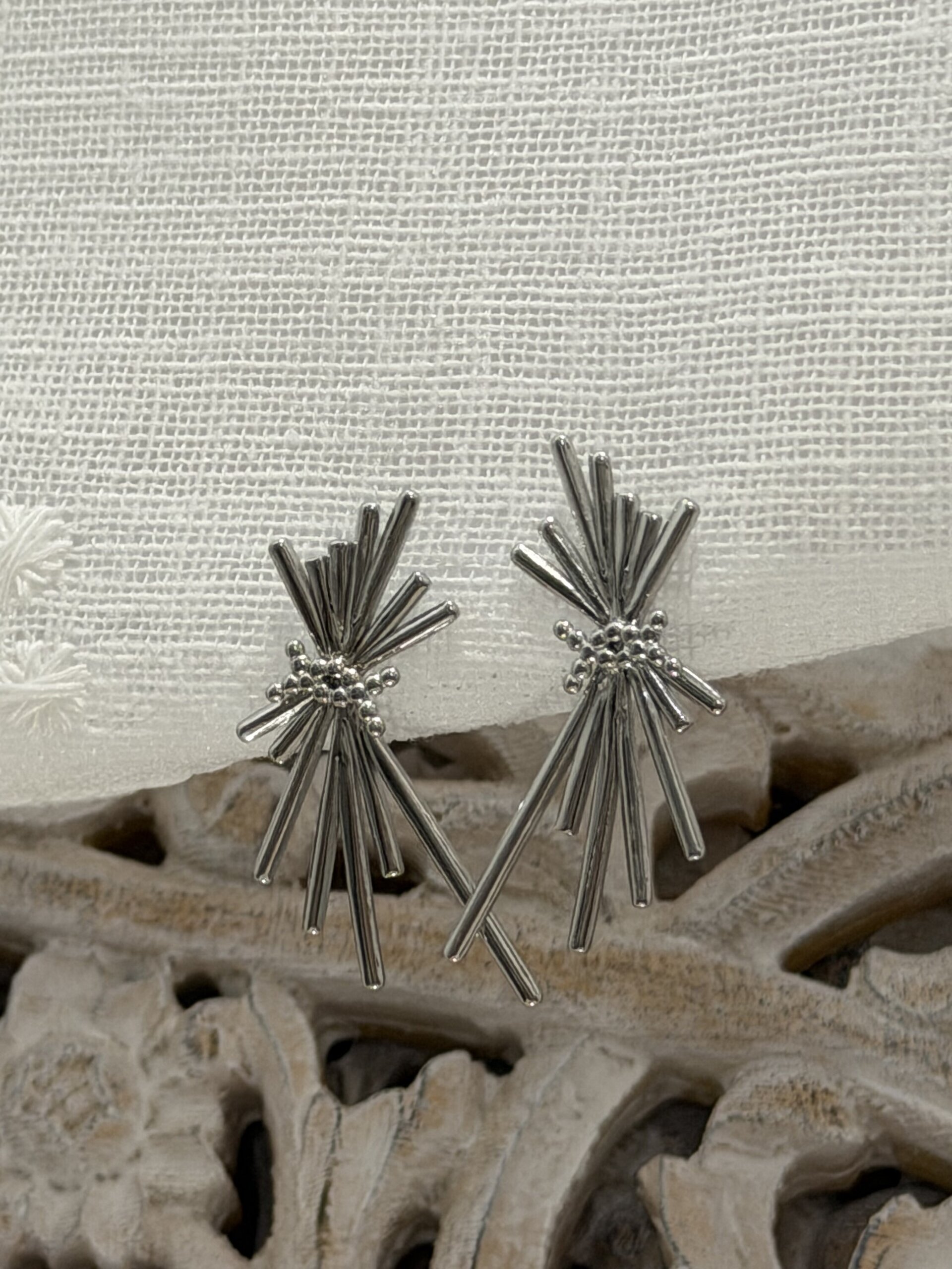 Pendientes libélula plata. - 1