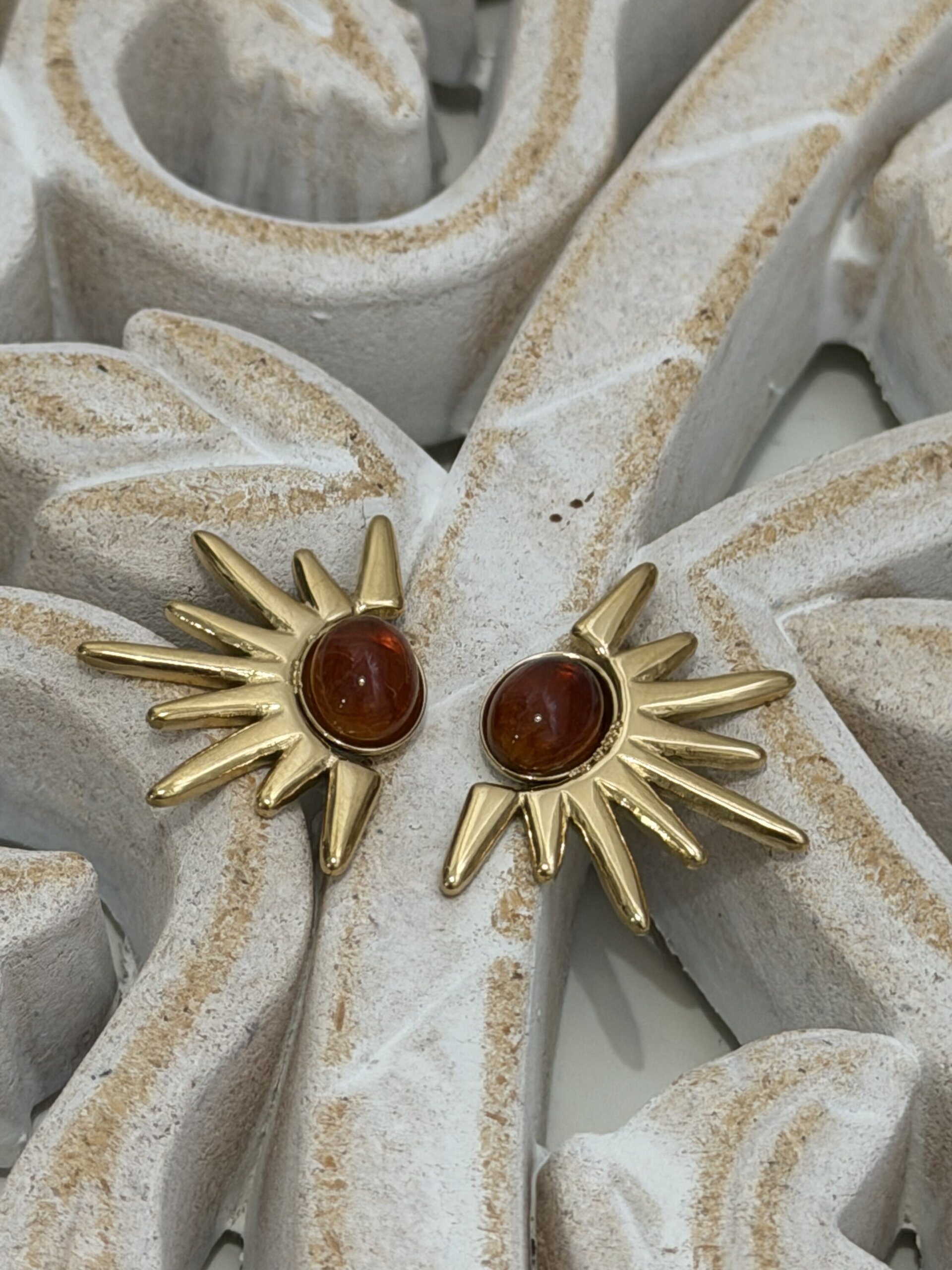 Pendientes mini medio sol. - 1