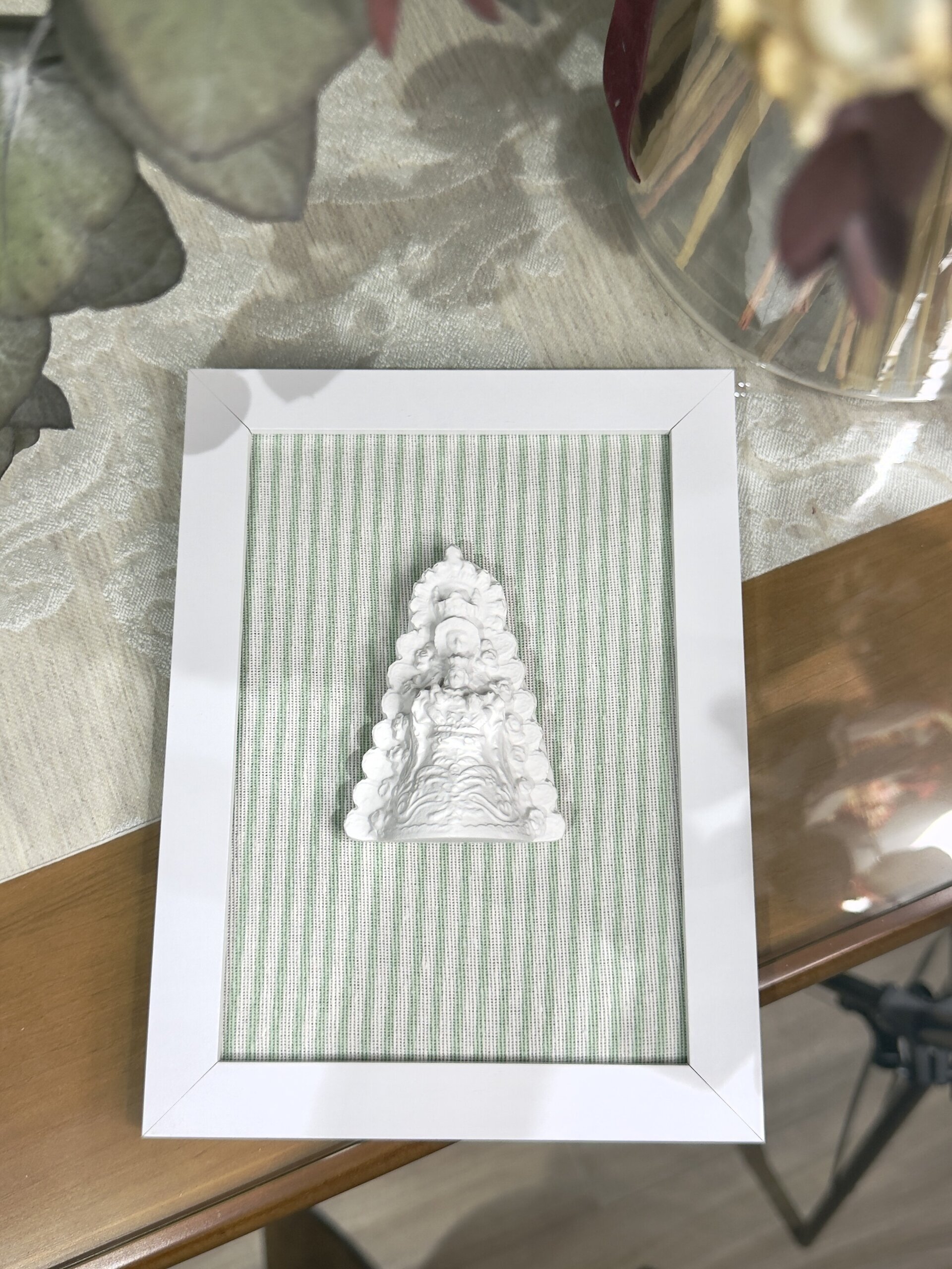 Cuadro Virgen del Rocio rayitas verdes. - 1